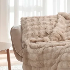 Aava pläd 127x152 cm beige