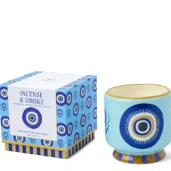 Adopo doftljus incense & smoke 8,8 cm Eye blå