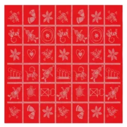 Adventruta bordsduk 80x80 cm röd