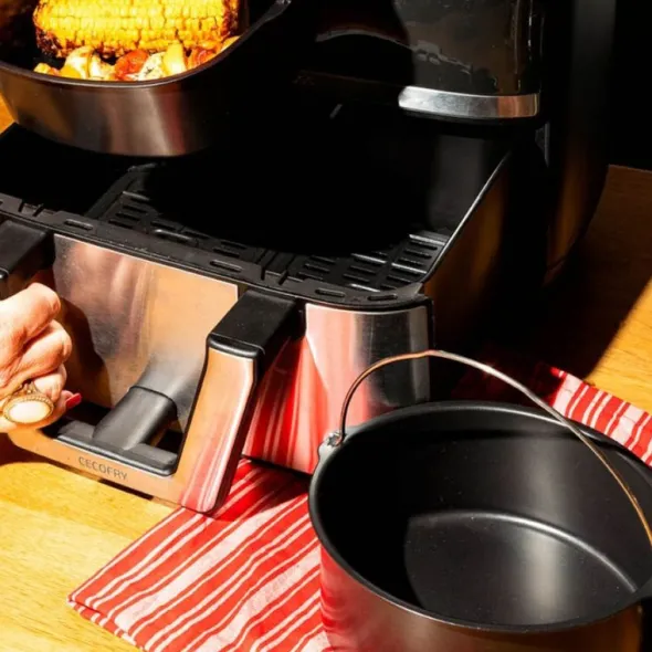 Airfryer ugnsform 20 cm svart