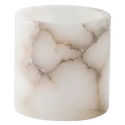 Alabaster ljuslykta S 10 cm naturlig