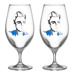 All About You Celebrate Him Ölglas 40 cl 2-pack Cornflower