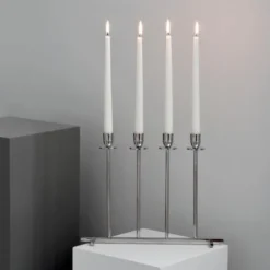 Alto Ljusstake 4 ljus Förnicklad Mässing