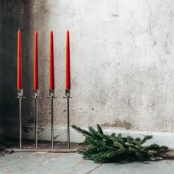 Alto Ljusstake 4 ljus Förnicklad Mässing