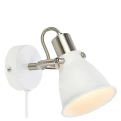 Alton vägglampa 20 cm vit/krom