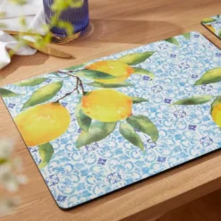 Amalfi bordstabletter 40x30 cm 4-pack lemons