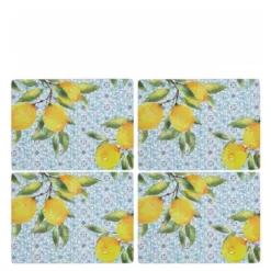 Amalfi bordstabletter 40x30 cm 4-pack lemons
