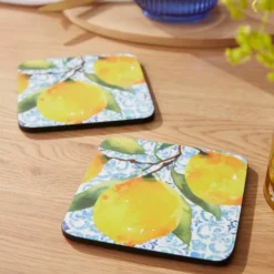 Amalfi glasunderlägg 10,5 cm 6-pack lemons