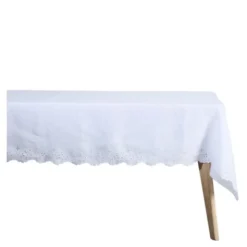 Anglaise duk 220x140 cm vit