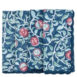 Apple servett scallop 50x50 4-pack blå