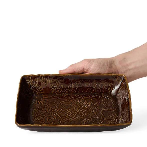 Arabesque ugnsform 23x15 cm coffee