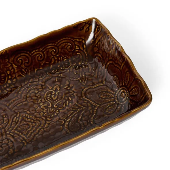 Arabesque ugnsform 23x15 cm coffee