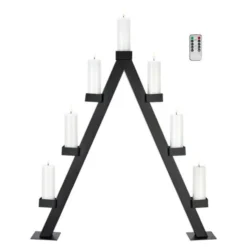 Arbor ljusstake 7 ljus LED trådlös 85 cm svart
