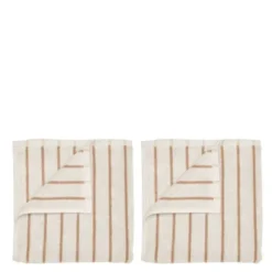 Arto gästhandduk 50x30 cm 2-pack beige/orange