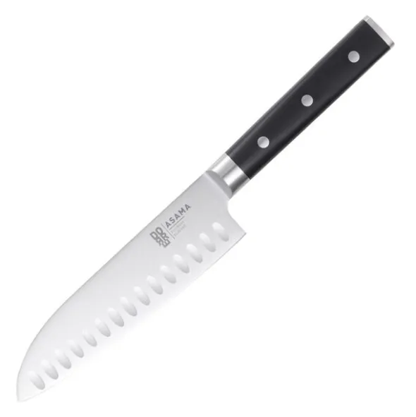 Asama Santoku kockkniv 18 cm svart/silver