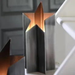 Asteri bordstjärna lampa 27 cm antikt tenn