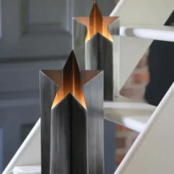 Asteri bordstjärna lampa 35 cm antikt tenn