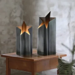 Asteri bordstjärna lampa 35 cm antikt tenn