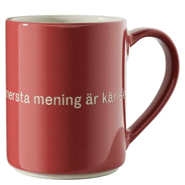 Astrid Lindgren Mugg Ja, jag tror att livets innersta… Röd