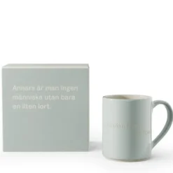 Astrid Lindgren Mugg Mintgrön Annars är man ingen människa