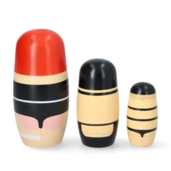 Babushka Sexy Expressions träfigur 3-pack körsbärsträ