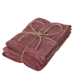 Bamboo kökshanduk 50x70 cm 2-pack vinröd