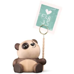 Bao Bao panda träfigur 16 cm ask/valnöt