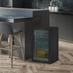 Barbecue Cooler utomhuskylskåp 63 L svart