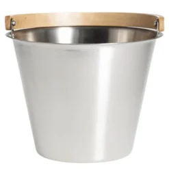 Bastuhink 35 cm stål/björk