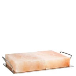 BBQ Pro saltsten 2-pack med metallbricka 37x21 cm