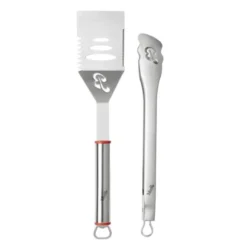 BBQ-set med stekspade och tång 44 cm rostfritt stål