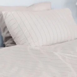 Bedding Collection påslakanset 140x220 cm + 63x60 cm sand beige stripes