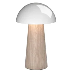 Bello portabel bordslampa LED 19,6 cm ljust trä
