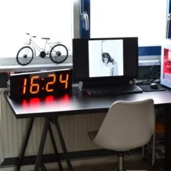 Big D LED-klocka 51 cm svart