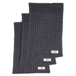 Big Waffle tvättlapp 25x40 cm 3-pack dark grey