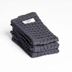 Big Waffle tvättlapp 25x40 cm 3-pack dark grey
