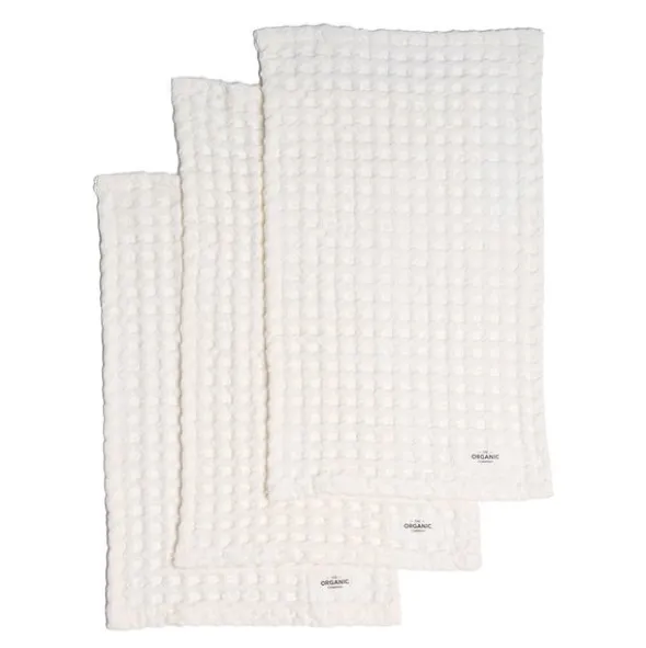 Big Waffle tvättlapp 25x40 cm 3-pack naturvit