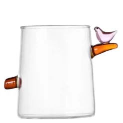 Birds glas 32 cl fågel rosa