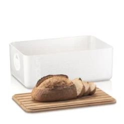 Bistro brödlåda m/skärbräda 36,4x23,4x13,7 vit