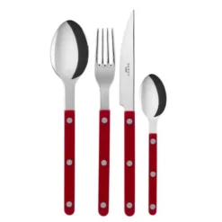 Bistrot bestickset 4-pack burgundy