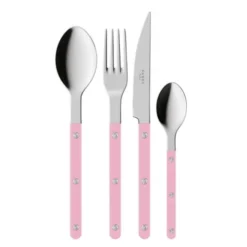 Bistrot bestickset 4-pack pink