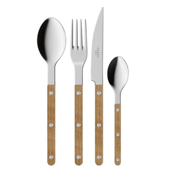 Bistrot bestickset 4-pack teak