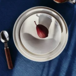 Blå Eld tallrik 23 cm vit