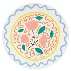 Bliss tallrik flat 27 cm blomma multi