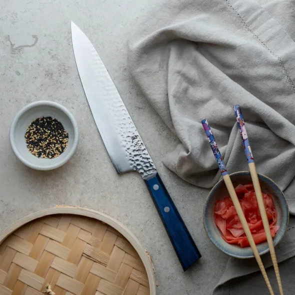 Blue Breez kockkniv 20 cm DLC blå