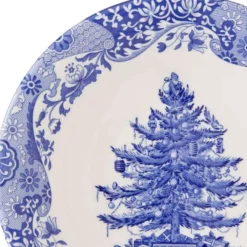 Blue Italian Christmas Tree skål 20 cm 71 cl blå/vit