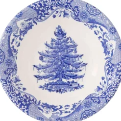 Blue Italian Christmas Tree skål 20 cm 71 cl blå/vit