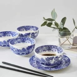 Blue Italian dippskål 11 cm blå/vit