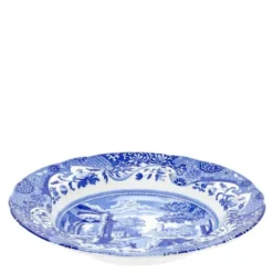 Blue Italian djup tallrik 23 cm blå/vit