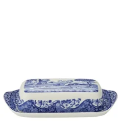 Blue Italian smörask 20x10 cm blå/vit